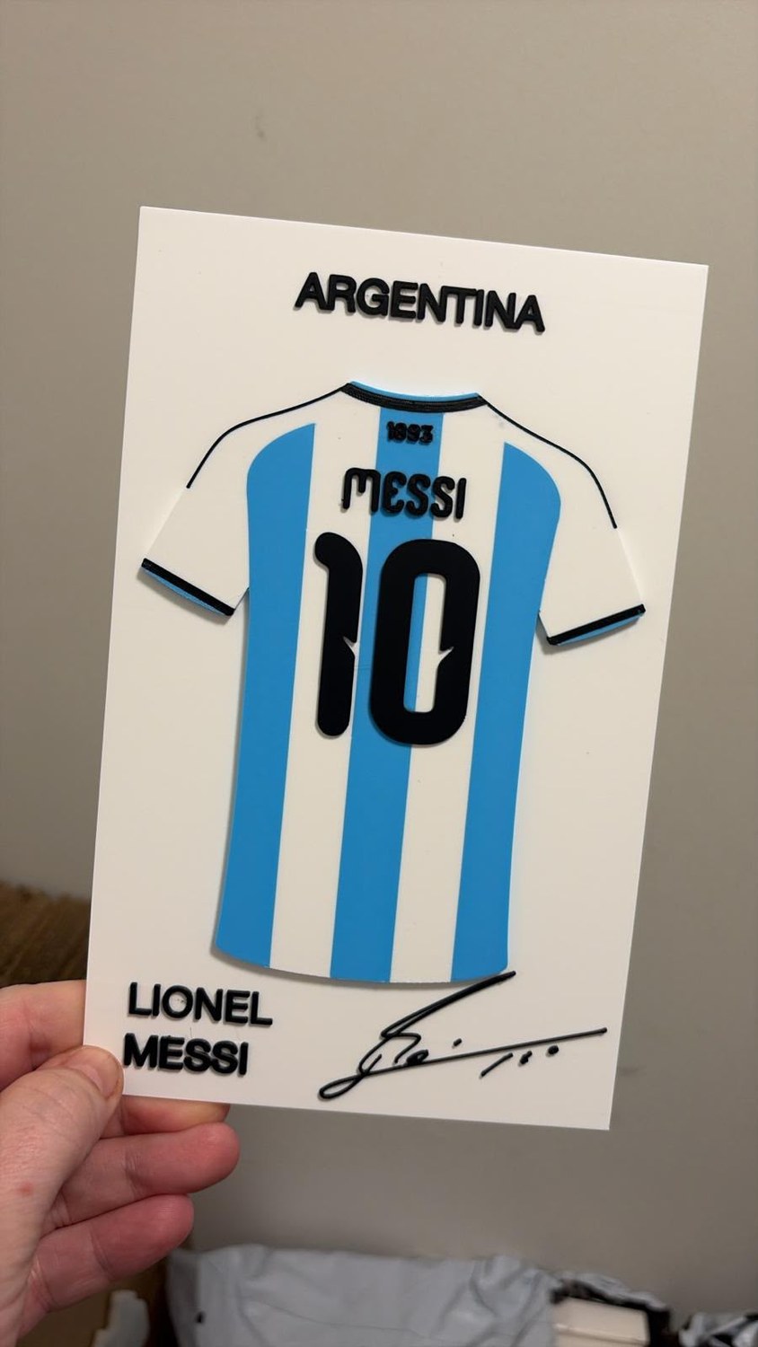 Football shirt inspired display