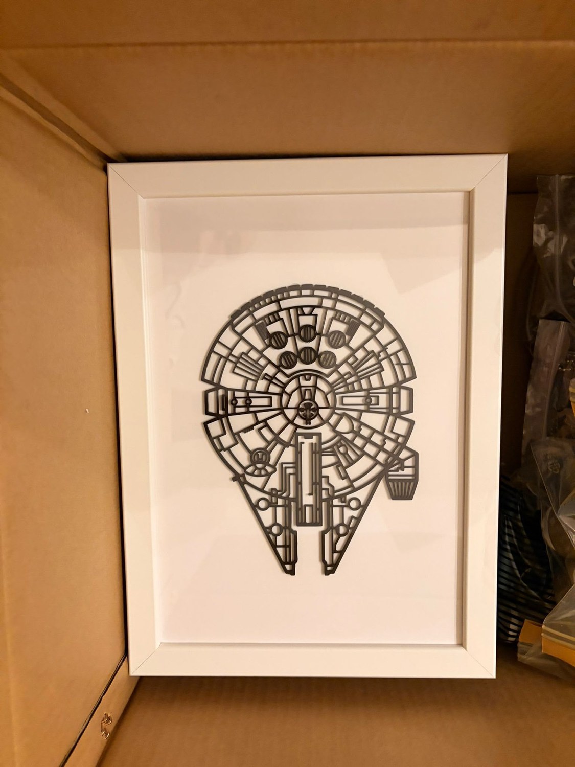 Framed science-fiction inspired 3D artwork